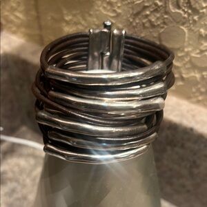 Uno de 50  Silver and Brown leather Bracelet